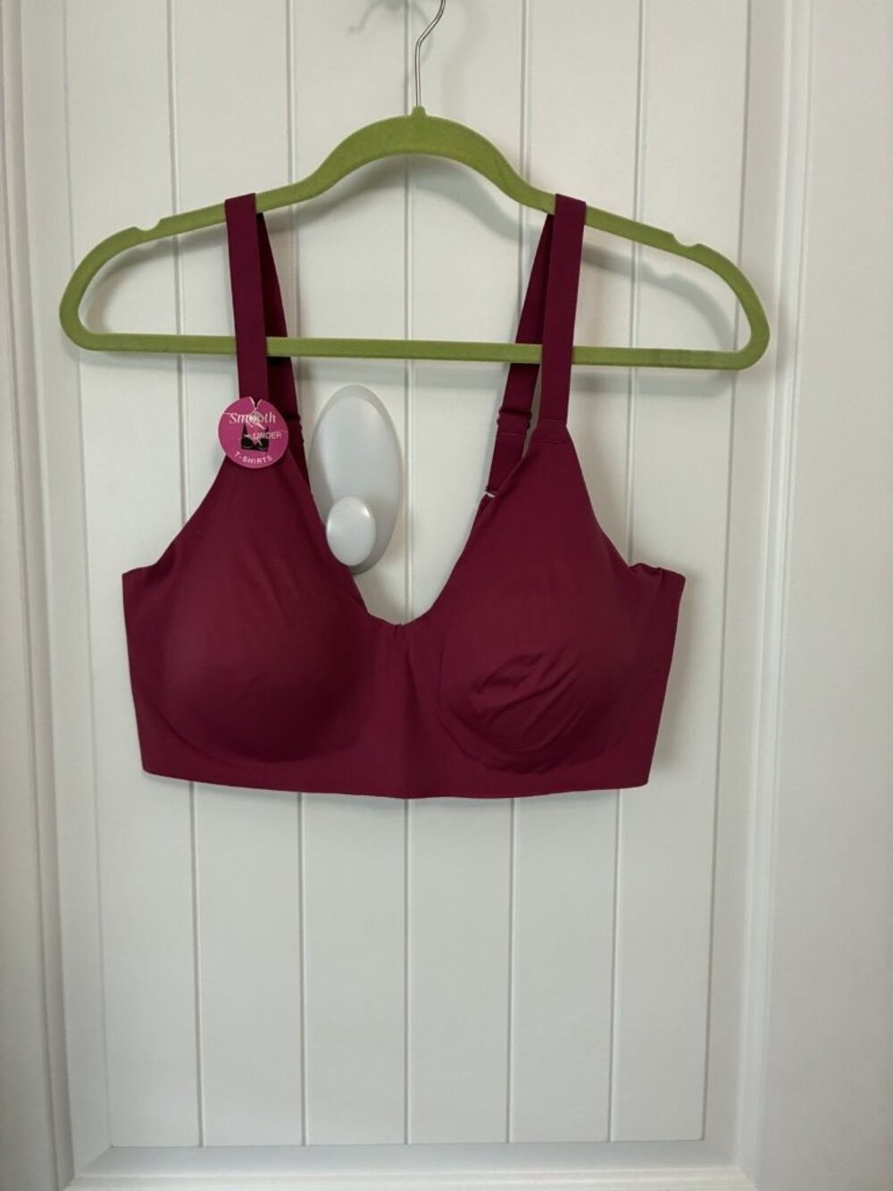Bali Smooth Bra In Burgundy Size XL